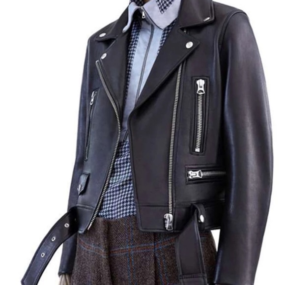 Black Faux Leather Jacket #163 - Picture 13 of 15